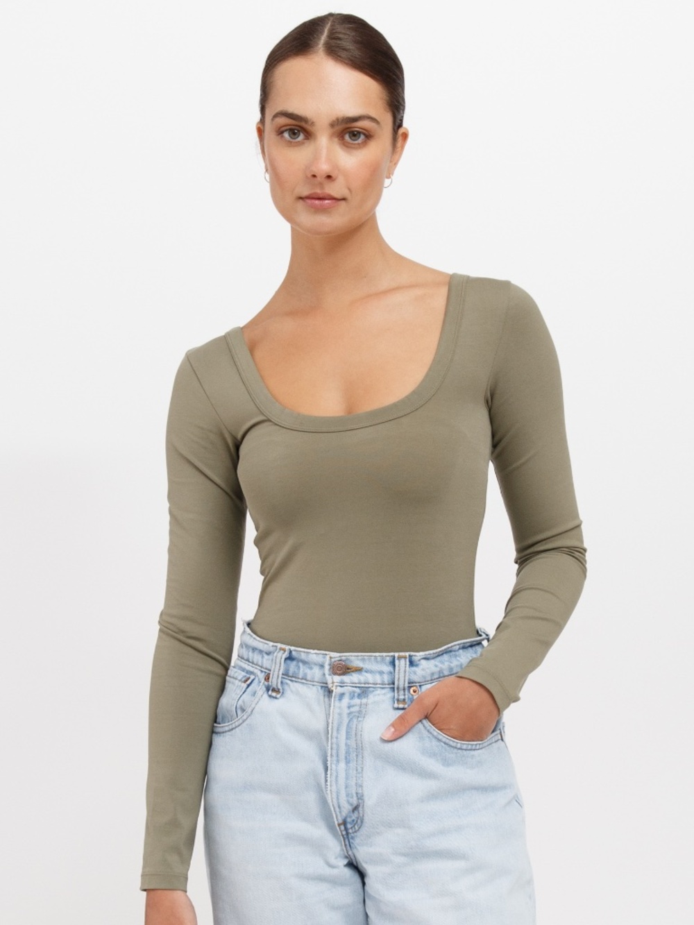 Long Sleeve Bodysuit - Olive